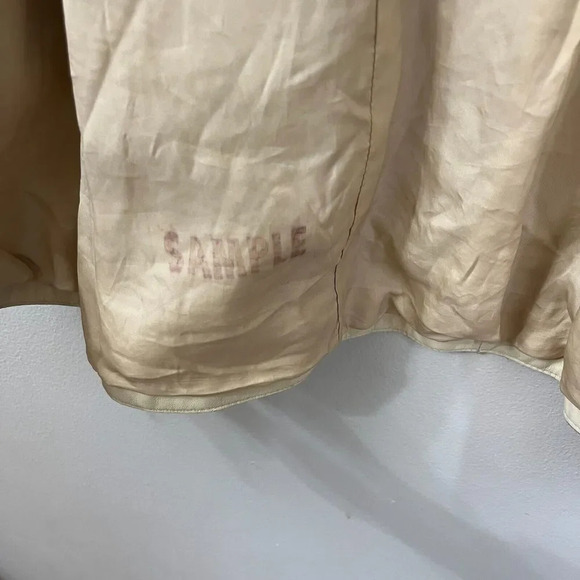 Designer Unique Women Biege Cosmo Bella Leather Biker Jacket Classic Pockets Vtg - Picture 8 of 11